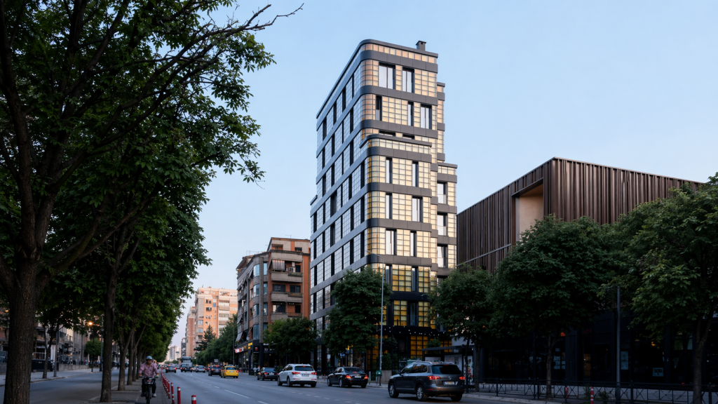 Projekt modern arkitektonik në Tiranë, Shqipëri nga A7 Design Studio